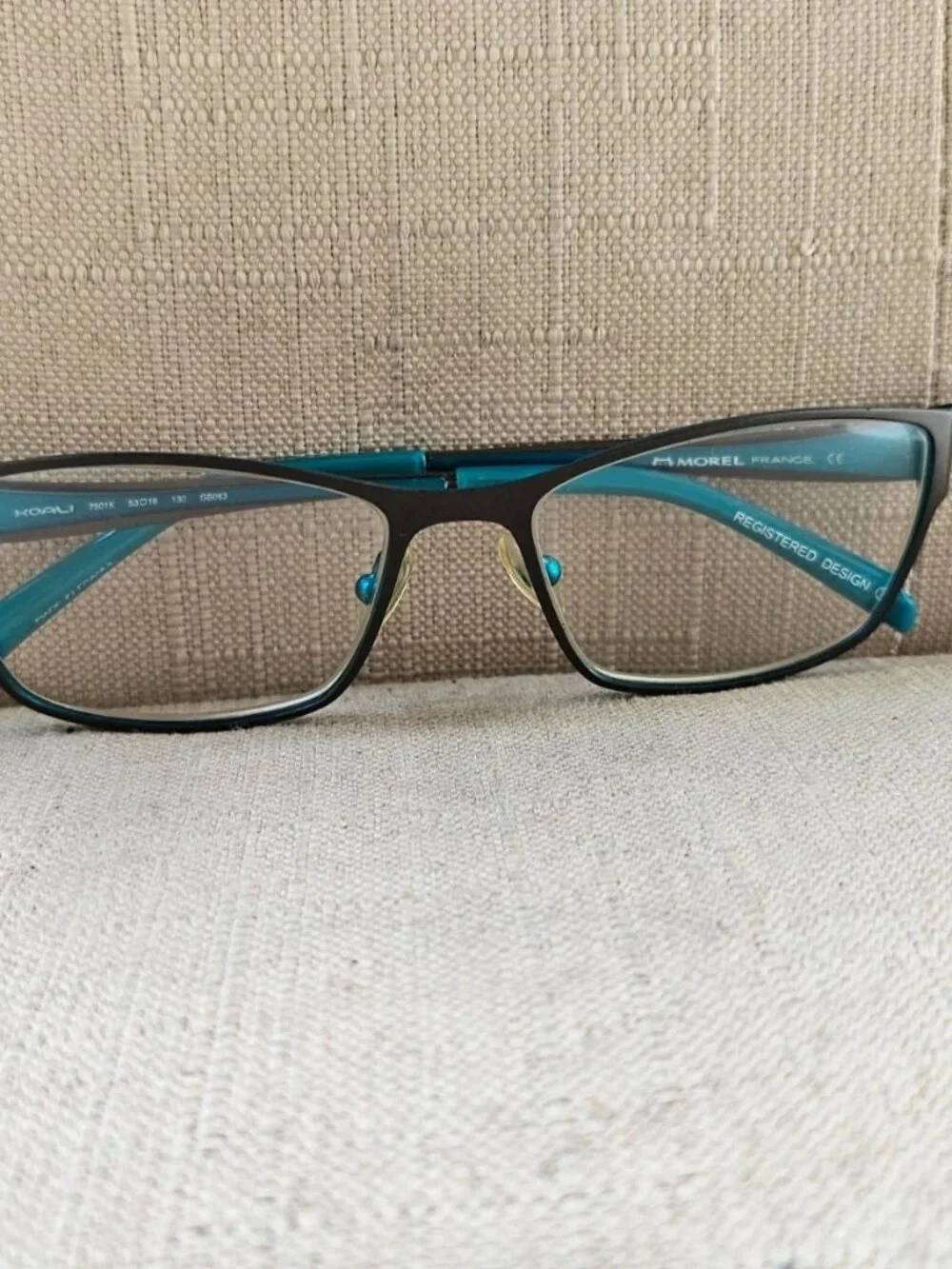 Morel France Women Eyeglasses Frame Brown/Turquoise Tone Eyewear Glasses